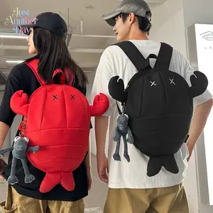 Cute Crab-Shaped Backpack, Funny Cartoon Animal Backpack for Students, Unisex Novelty Bag for Travel, Cycling & Outdoor Activities