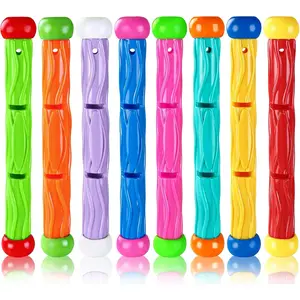 8PCS Pool Diving Swim Toys Colorful Underwater Training Sinking Throwing Dive Sticks for Kids Summer Pool Swimming Party Favor Games