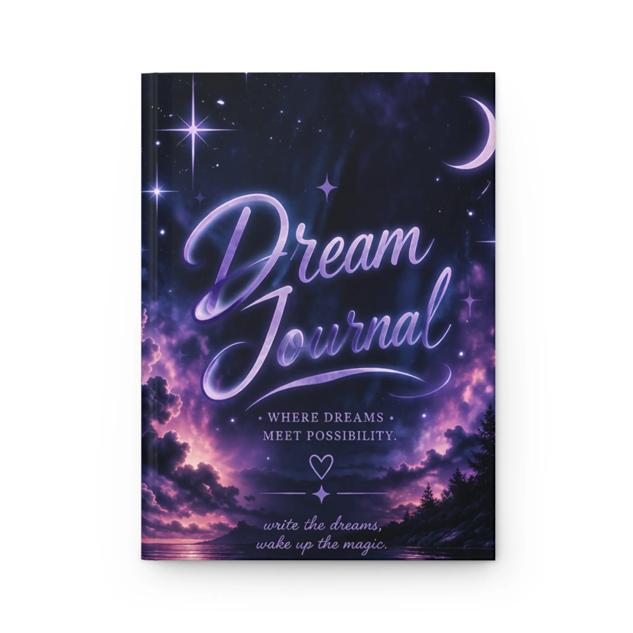 Dream Journal | Moon & Stars Notebook | Night Sky Journal | Manifestation & Reflection Diary | Aesthetic Hardcover Journal