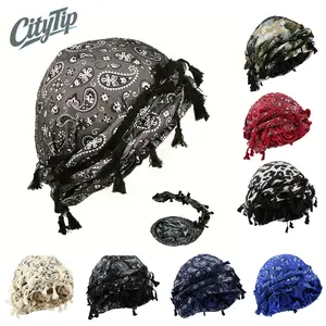 Viral Satin Lined Durag Turban, Silky Twist Strap Head Wraps for Hair Protection, Paisley Leopard Print Breathable Hair Bonnet, Adjustable Long Tail Head Scarf for Sleeping Daily Wear, Trendy Hip Hop Hair Accessory