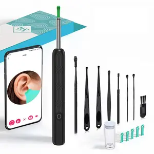 Earwax removal, ear cleaner with camera, earwax removal tool, earwax removal kit with light, for iOS, iPad, Android smartphones, Ear Cleaning Tool, Ear Pick, Ear Canal Cleaner