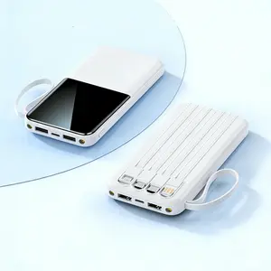 10,000 mAh 20W Fast Charging Portable PowerBank with Smart Digital Display & Integrated Flashlight for Apple Lightning & Type-C USB Cables Compact & Airplane Friendly -  PowerBank