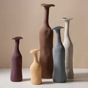 Abstract Minimalist Ceramic Bud Vase