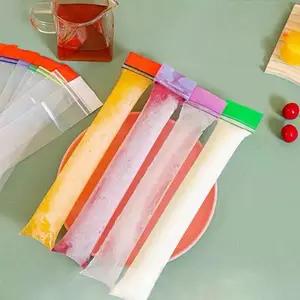 Disposable Ice Pop Bags DIY Crushed Ice Pops Dual Sealed Storage Bags, 50pcs Pack, Perfect for Homemade Treats and Party Favors