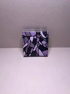 Adorable Mini Stained Glass Monochrome Wall Decor | Dorm Desk Accessories | Hand painted Artwork | High Quality Gifts | Holiday gift ideas