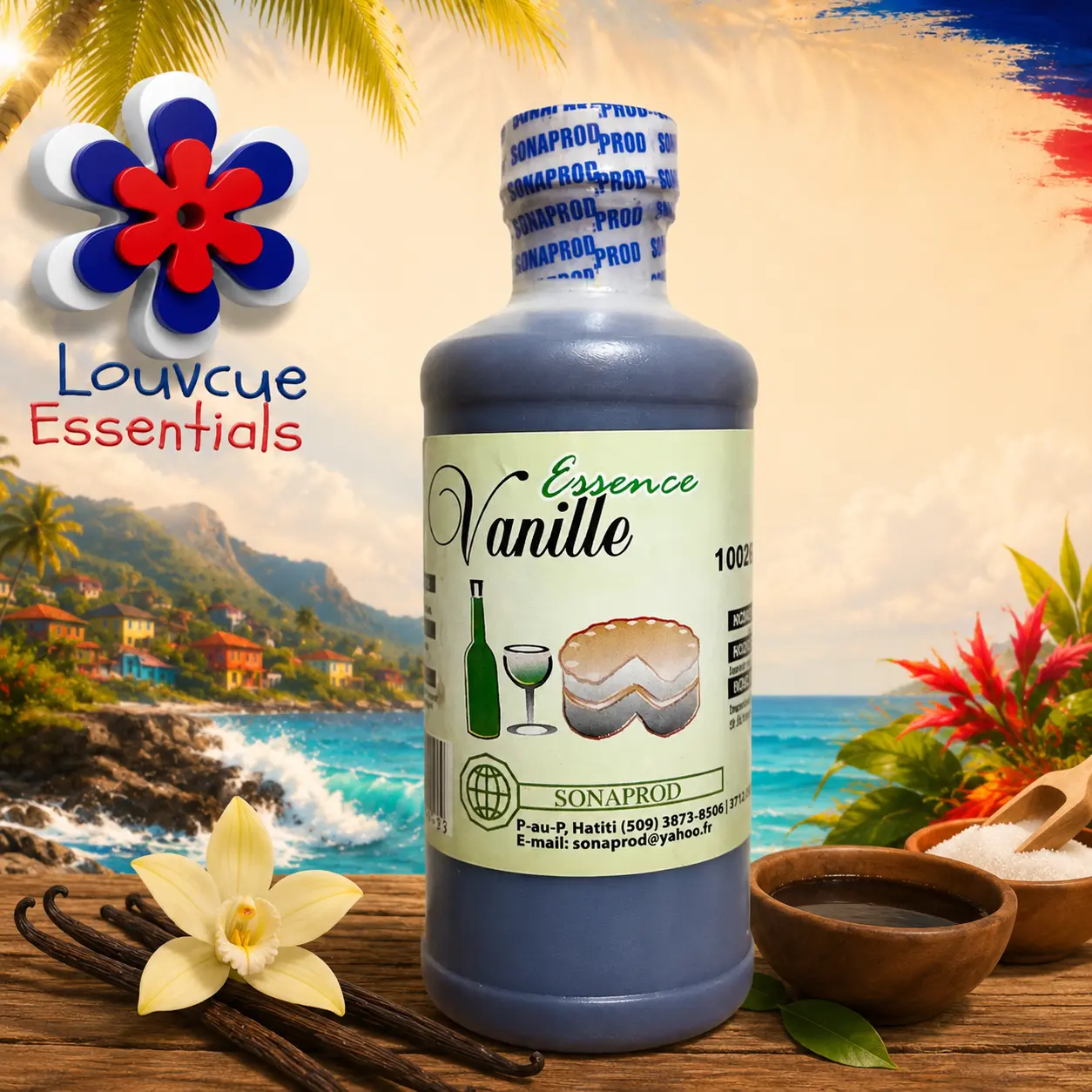 Haitian Vanilla Bean Extract, 8oz Bakery-Inspired Flavoring, Ambient Cupboard-Storable for Baking Needs (Bakery Inspired Flavors)