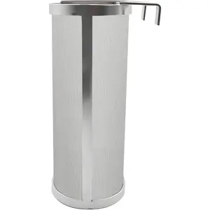 Stainless Steel Kitchen Mesh Strainer 10 cm Diameter 25 cm Height Ideal for Homebrewing and Winemaking Supplies