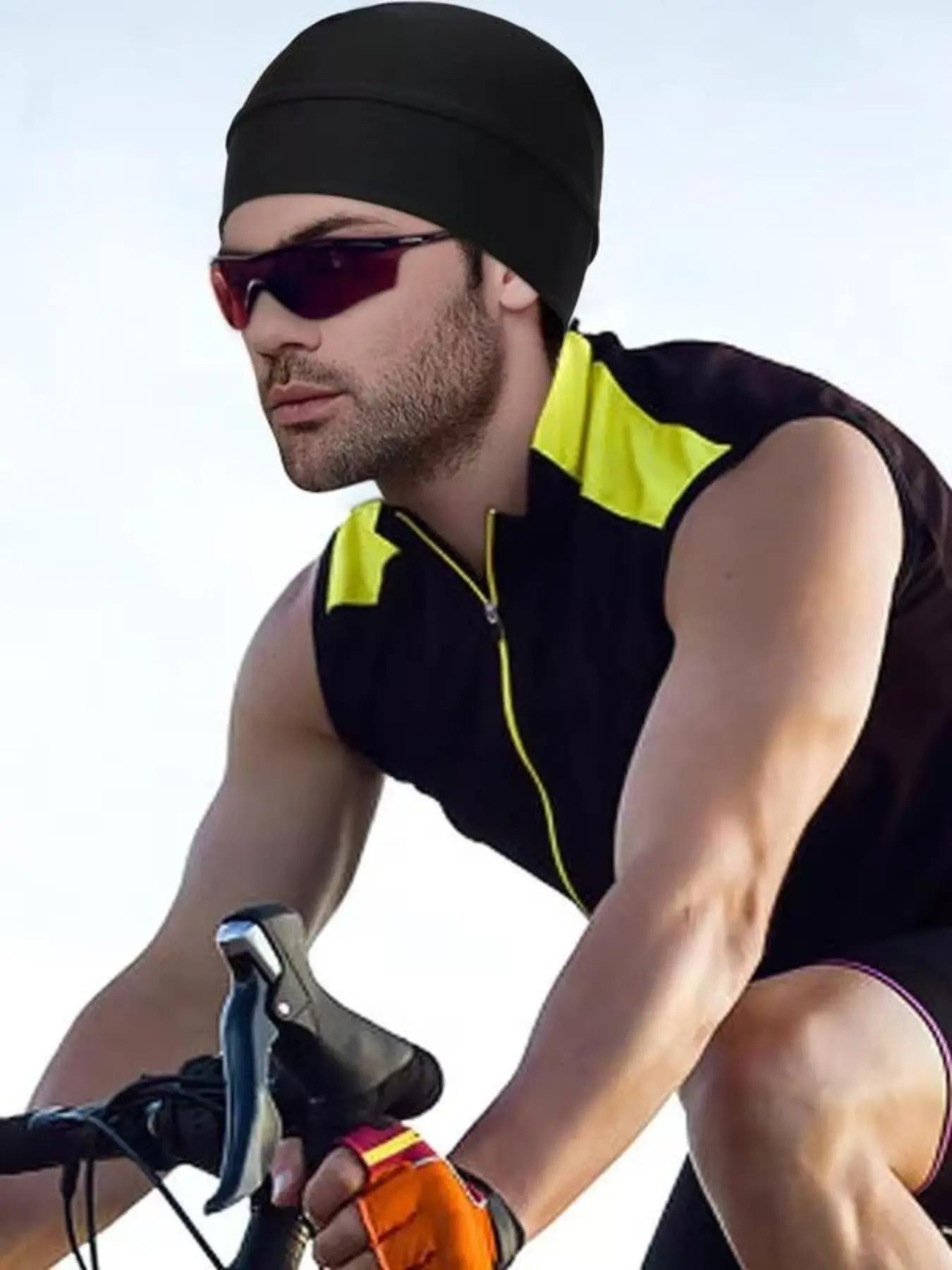 1-Piece Cooling Skull Cap, Helmet Hard Hat Liner, Bald Cap, Sweat-Wicking Beanie for Men’s & Women’s Running, Cycling