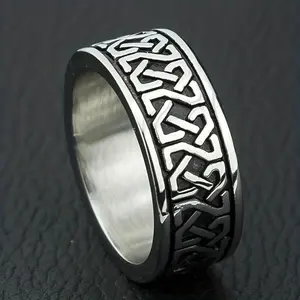 Men's Unique Punk Retro Carved Ring - Edgy Style Fashion Costume Jewelry, Retro Rings