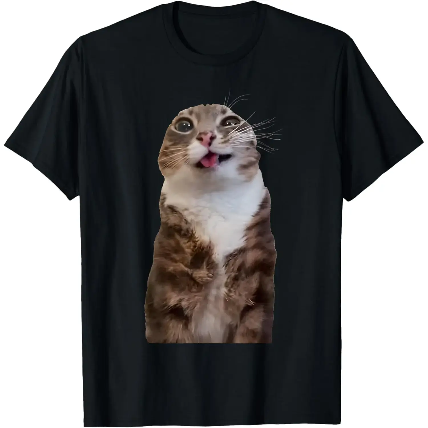 Men's Cotton Graphic T-Shirt - Short-Sleeve Casual Menswear Top, Viral Humorous Rigby Cat Designs, Ideal Streetwear Gifts