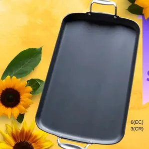 comal doble de acero al carbono