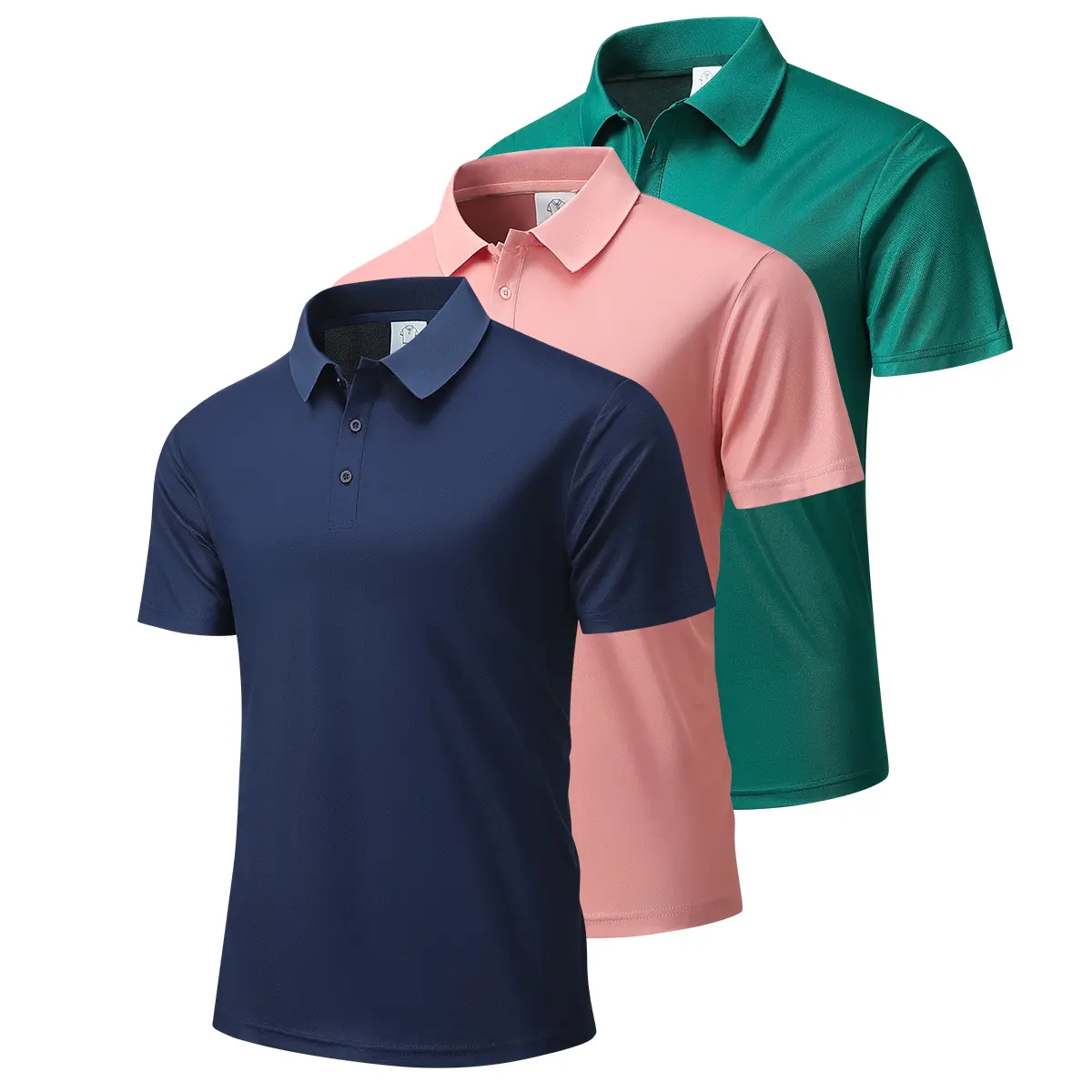 Navy Blue + Pink + Dark Green