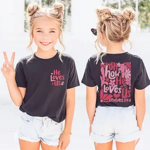 Oh how He Loves Us Toddler Shirt, Boho Valentine Kids Shirt, Christian Valentine Toddler Shirt, Religious Kids Shirt, Youth Faith Shirt Gift
