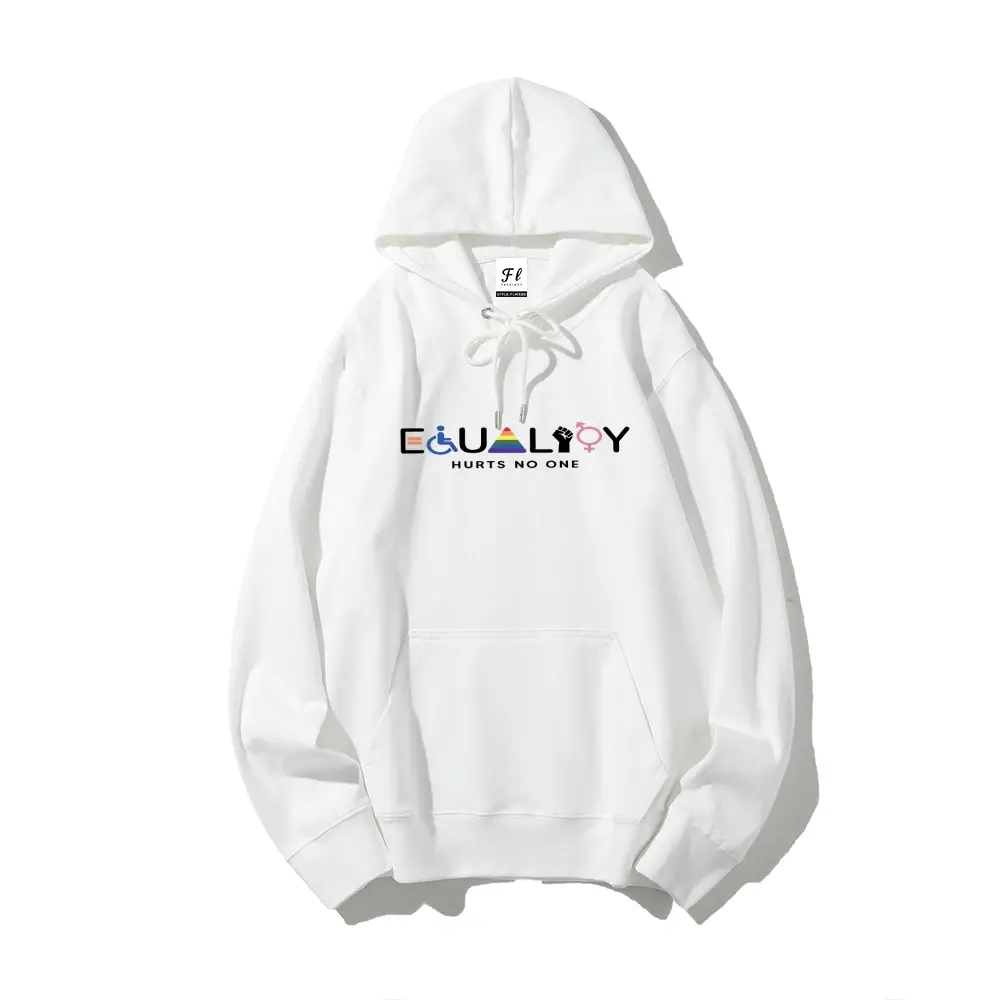 Equality Hurts No One – Positive Message Printed Unisex Casual Hoodie