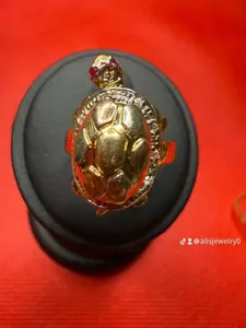 14K Gold Solid Turtle Ring