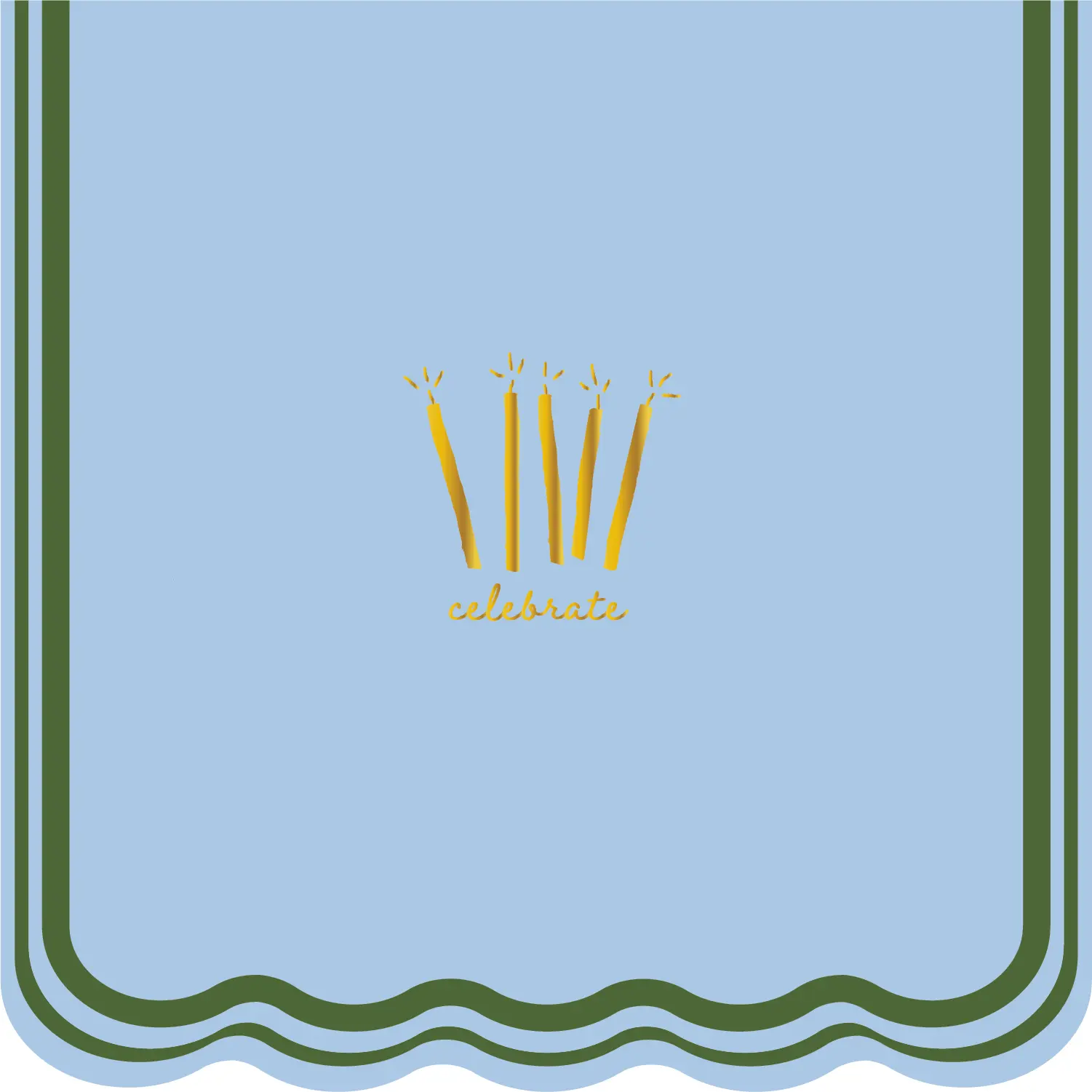 Scalloped Edge 'Celebrate' Cocktail Napkins