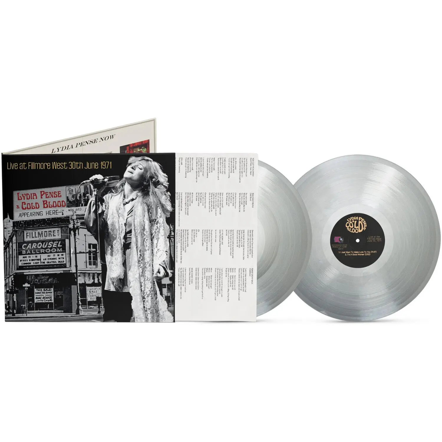 Lydia Pense & Cold Blood - Live At Fillmore West - June 30 1971 - Silver  [VINYL RECORD - LP] Colored Vinyl, Gatefold LP Jacket, 180 Gram, Silver