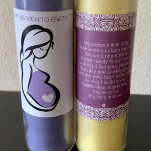 Candle (1) ten-day glass jar, fertility/pregnancy candle