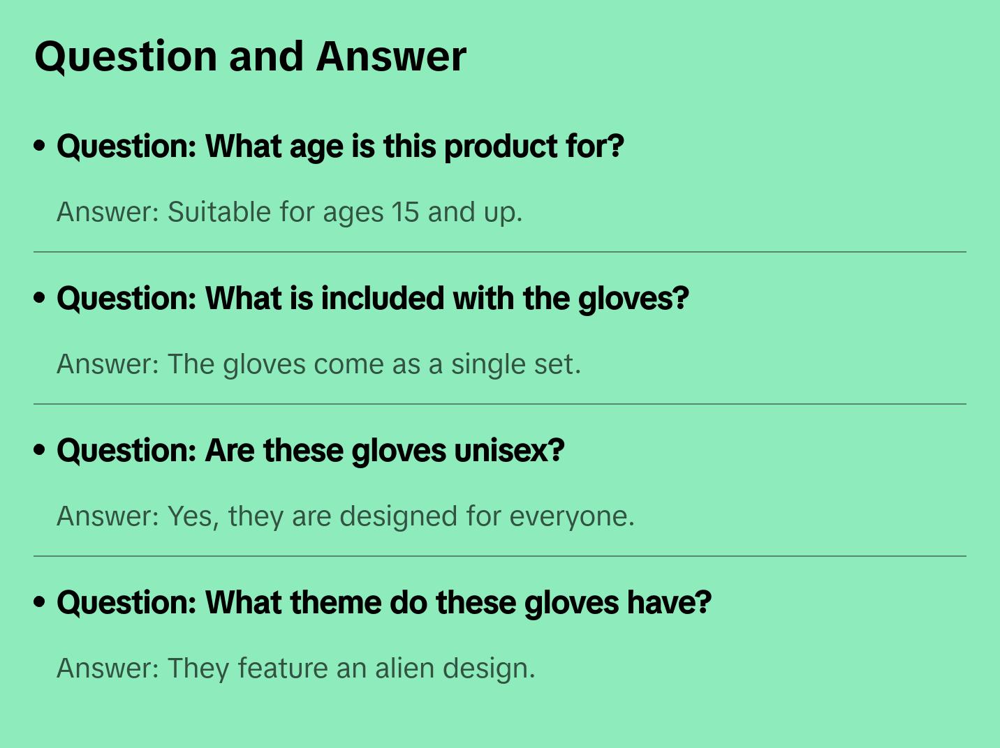 Alien Adult Gloves