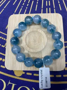 Lucky crystal Beauty ELegant blue chalcedony bracelet