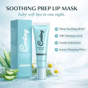 Soothing Prep Lip Mask, Cooling Peel Off Lip Mask, Hydrating Lip Mask For A Softer & Smoother Pout, Infused With Hyaluronic Acid, Non-Sticky, Vegan & Cruelty-Free​, Gentle Exfoliator for Lips, Hygienic & Easy Application, Daily Lip Care, 0.33 fl.oz