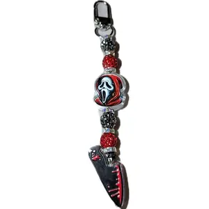 Scream Ghostface  Bling Cellphone  Smartphone Charm - Bag Clip - Keychain - Accessory