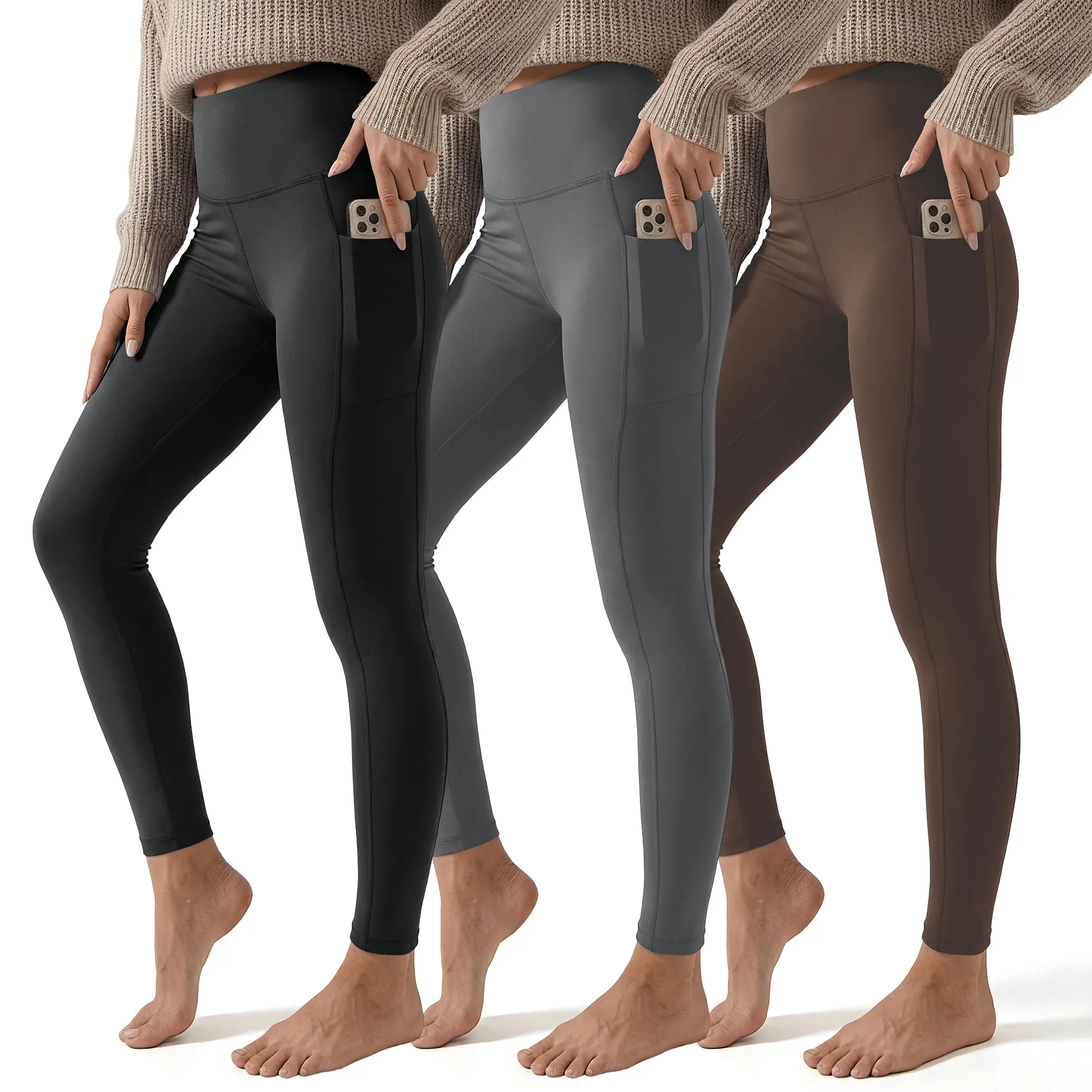 Black+Deep Grey+Coffee (2 Pockets)