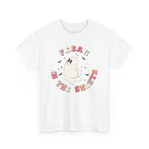 Women's Halloween Themed Ghost Round Neck Tee, Fashion Casual Short Sleeve T-shirt for Daily Holiday Vacation Outdoor Wear, Ladies Clothes for All Seasons