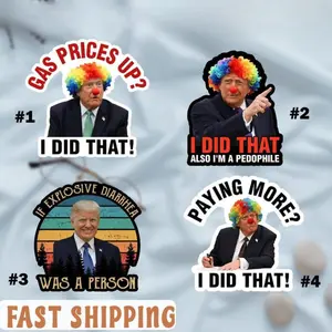 Trump I Did That Stickers, Gas Pump, Price Stickers