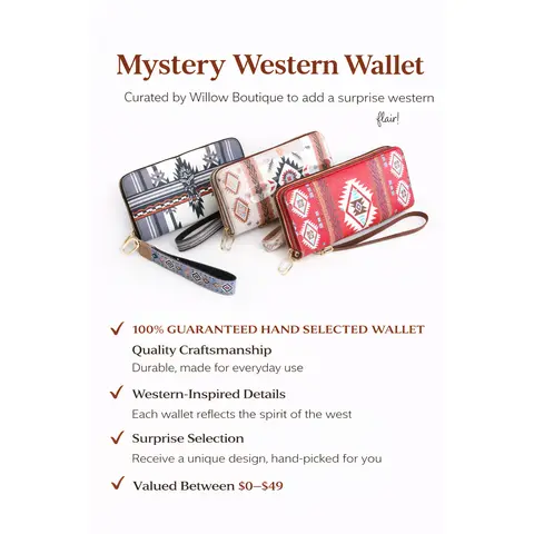 Women's Western Cowgirl-Ready Wallet - Handpicked by Willow, Durable Materials, Functional & Fashion-Forward, Easy to Style for Errands, Travel