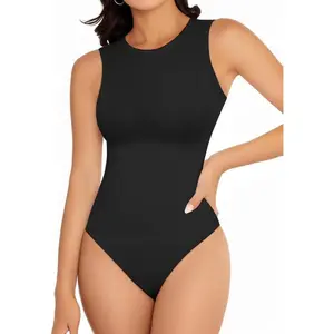 Women's Crew Neck Sleeveless Bodysuits Racerback Halter Tank Top Body Suits for Womens Sexy Going Out Leotards