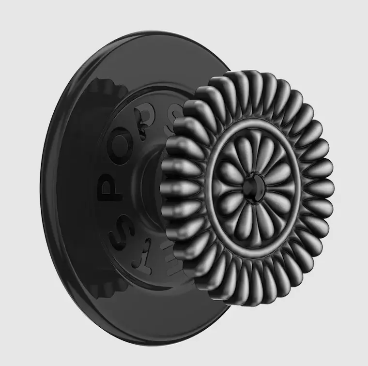 PopSockets Enamel Stamped Black MagSafe PopGrip - Magnetic Smartphone Accessory, Phone Holder, Phone Stand, Mobile Electronics Accessory, Accessories