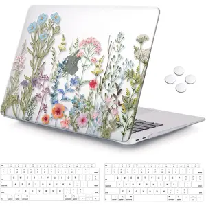 13 Inch Case20182020 Release A2337 M1/A1932/A2179 with Retina Display Touch ID, Protective Hard Plastic Shell Case and Keyboard Cover for MacBook 13 (Weeds)