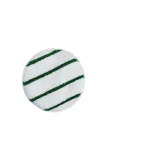 Rubbermaid Commercial Products RCP P269 19 Inch Low Profile Carpet Bonnet - White with Green Strip - 5 Count