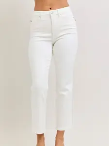 GLADIS JUDY BLUE HW TUMMY SUPPORT ANKLE STRAIGHT LEG JEAN