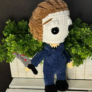 Handmade Crochet Slasher Guy
