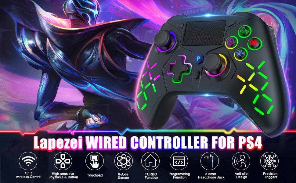 Wireless Controller for PS5 with LED RGB Light, Compatible with Playstation 5 /Playstation 4 /Playstation 3 /Switch/ PC Wireless Controller for PS5 with LED RGB Light, Compatible with Playstation 5 /Playstation 4 /Playstation 3 /Switch/ PC