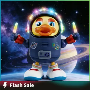 Dancing Space Duck Toy with Music & LED Lights – gifts for kids Funny Electric Waddling Duck for Kids, Interactive Singing Toy, Birthday Gift for Toddlers & Babies butter grinch elf on the shelf action figures