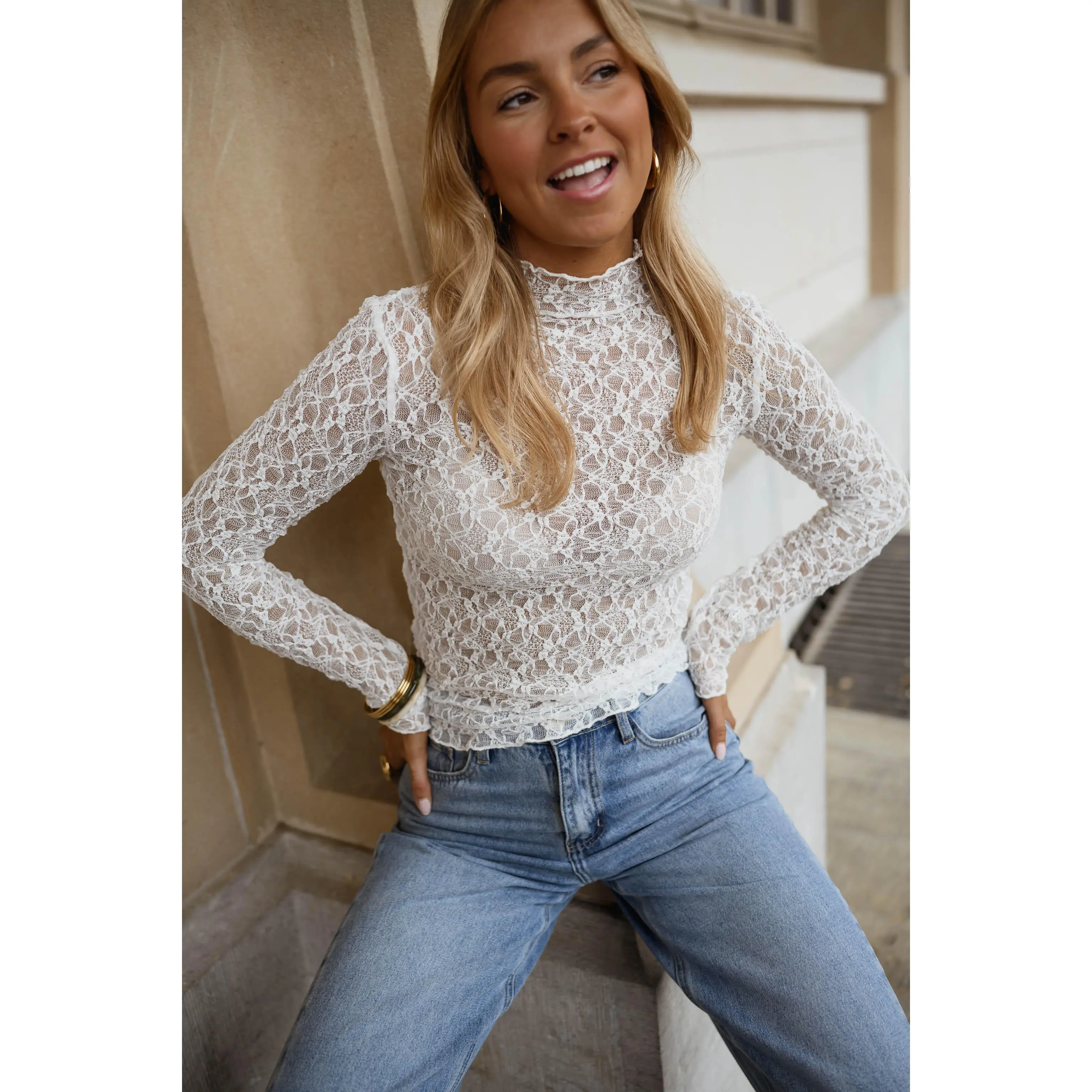 White Francine Blouse