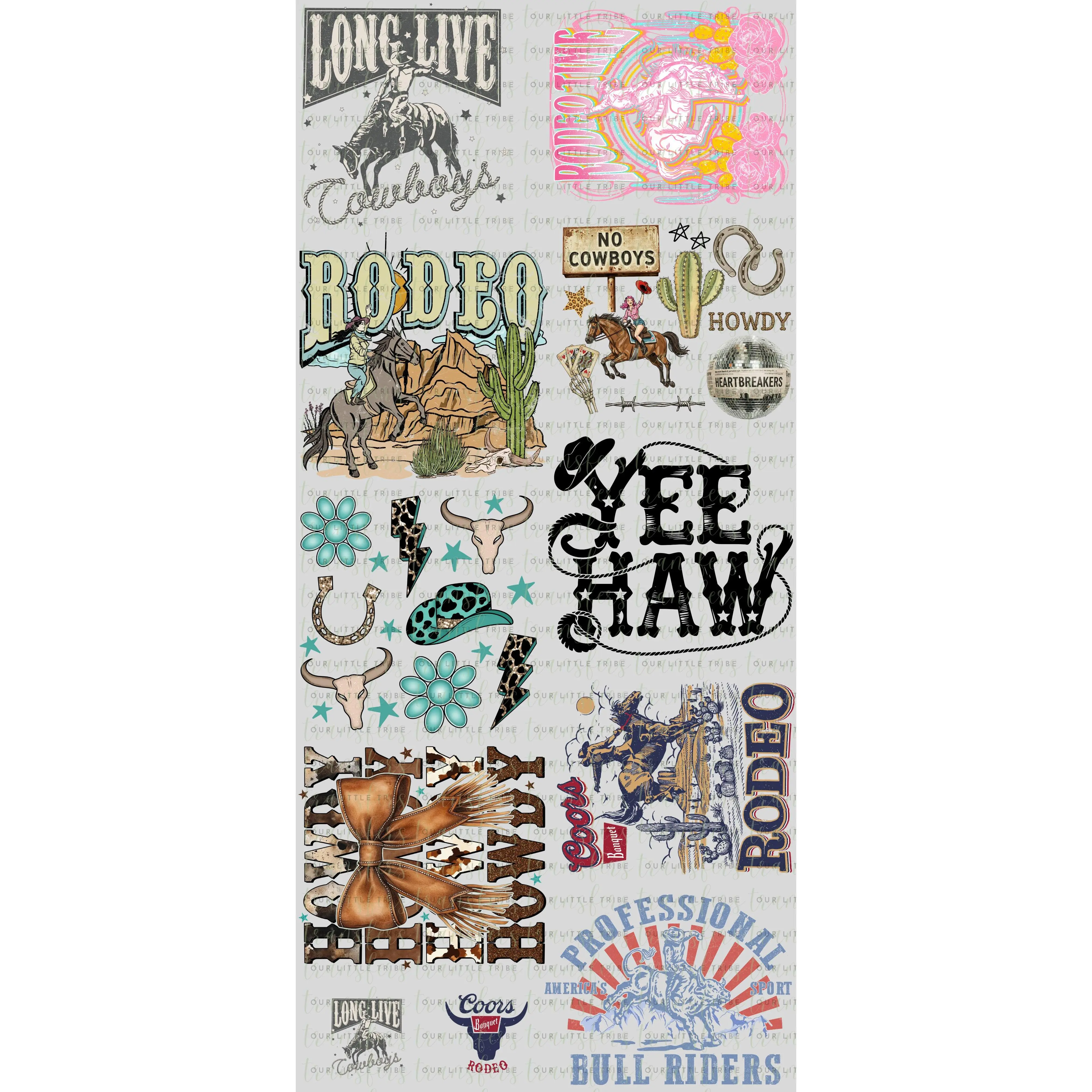 RODEO PREMADE - GANG SHEET 22x48