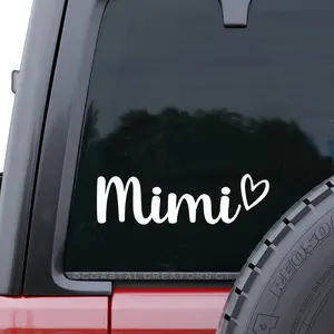 Mimi White Vinyl Car Window Sticker Decal