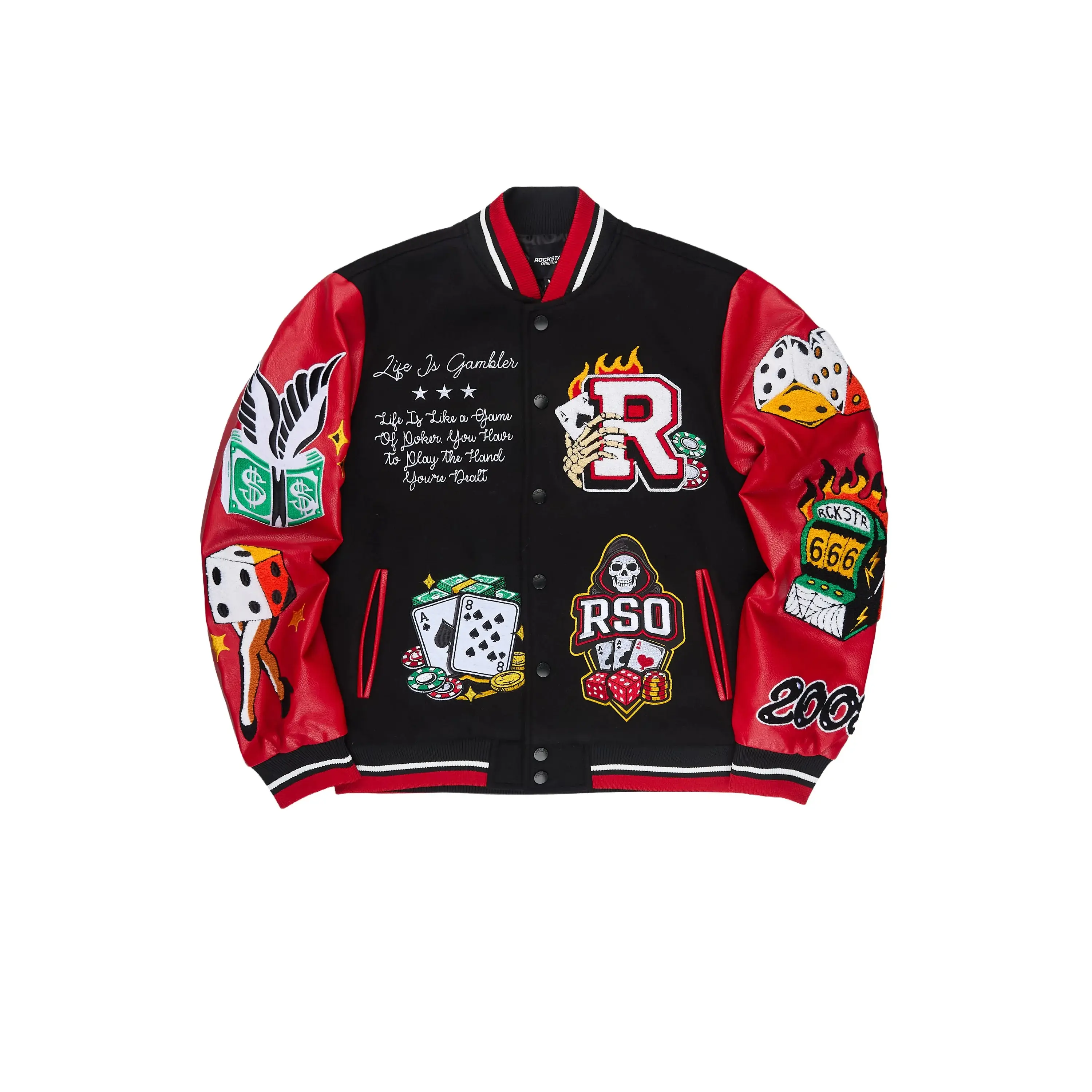 Henderson Black/Red Varsity Jacket