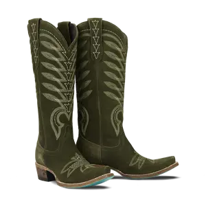 Squash Blossom Boot - Olive Suede