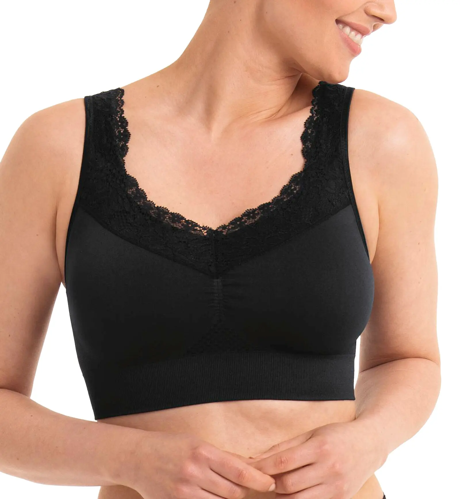 Anita Care Lotta Lace Pocketed Post Mastectomy Bra (5789X) - Black