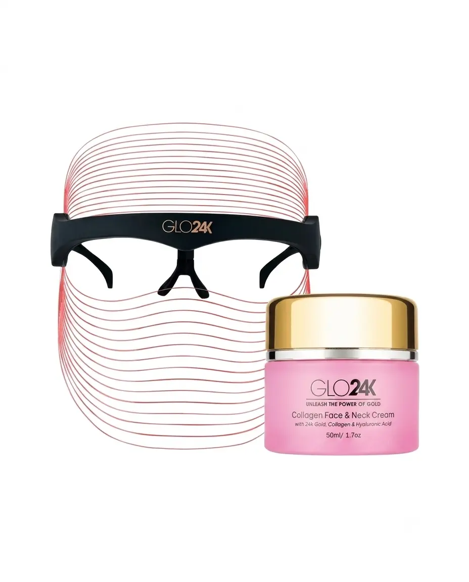 GLO24K LED Mask & Cream Bundle