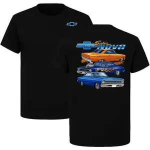 Super Nova Chevy 2 Sided T-Shirt, Retro Muscle Car Graphic Tee, Hot Rod Performance Top for Car Lovers & Gearheads