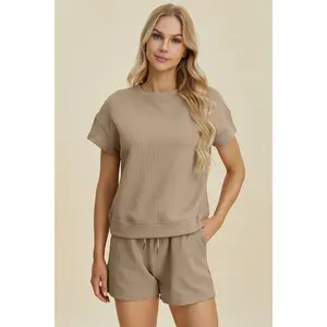 Textured Lounge Shorts Set