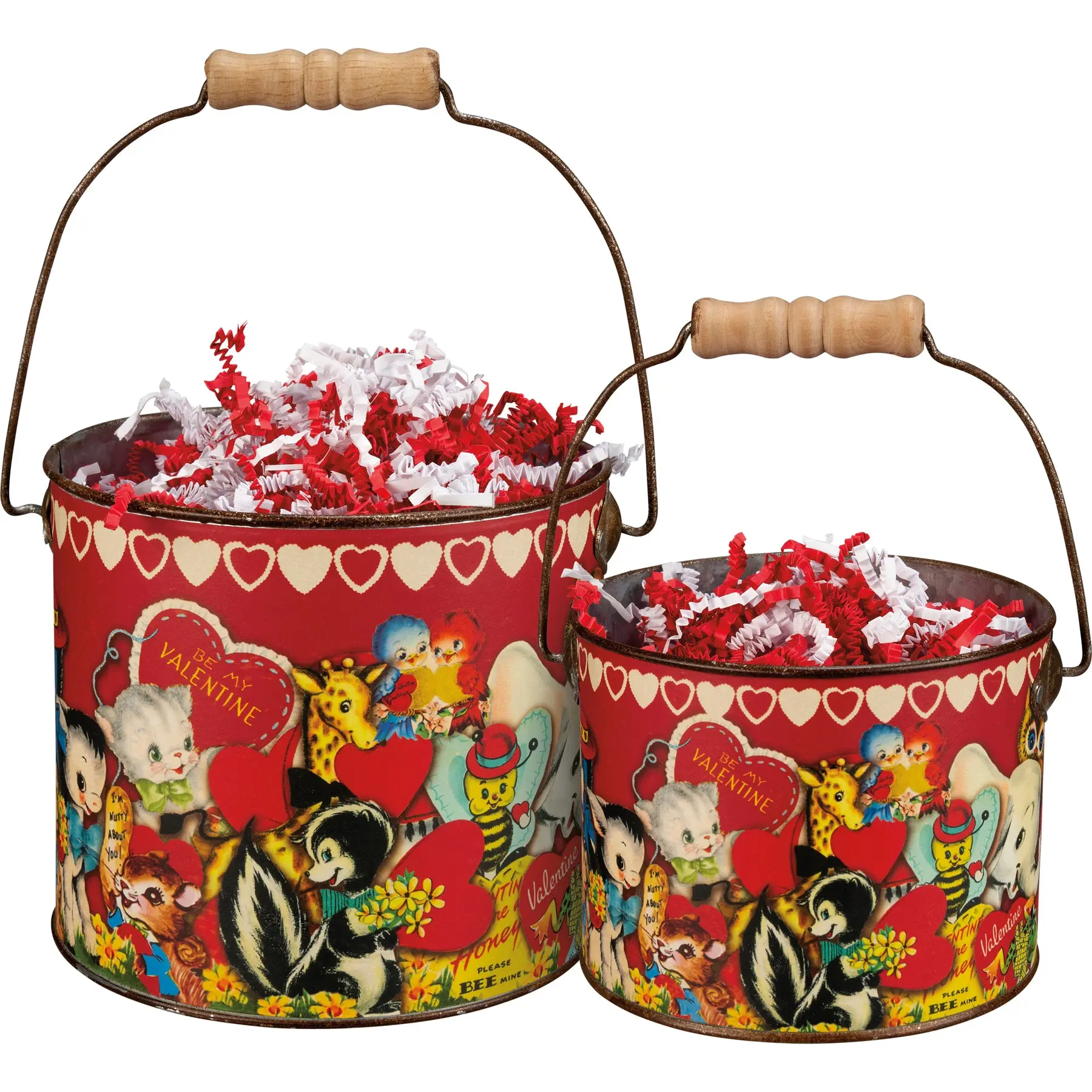 Retro Valentines Buckets