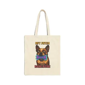 French Bulldog Tote Bag with Creative Pixel Art Design
