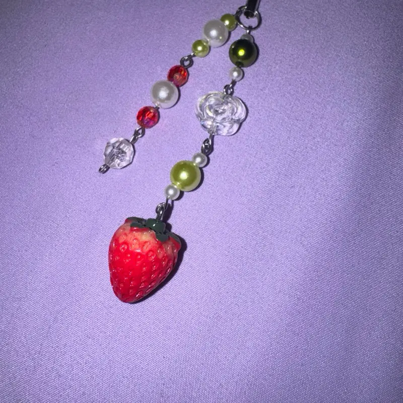 Strawberry phone charm